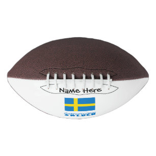 Schweden und schwedische Flagge personalisiert Football