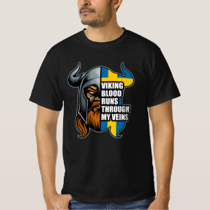 Schweden Viking Blut läuft durch meine Venen Vikin T-Shirt