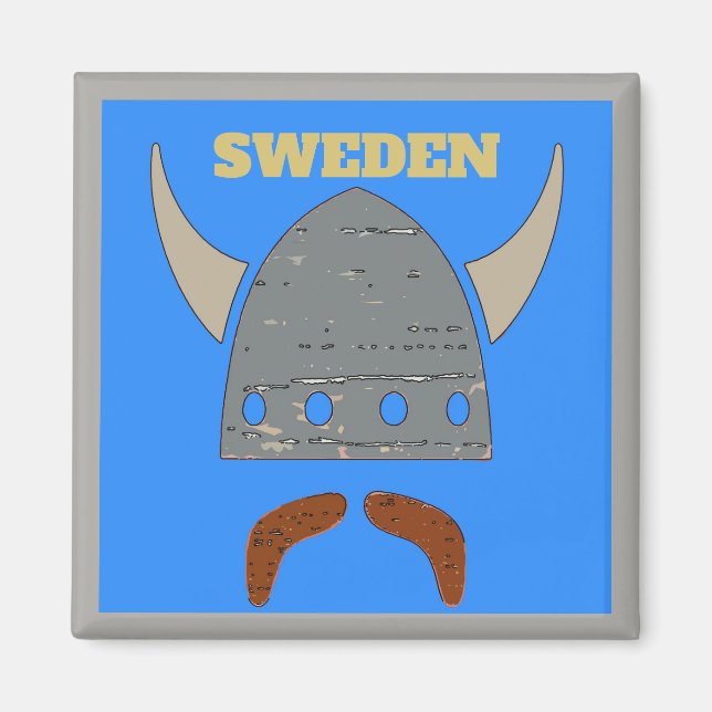 Schweden, Viking Head Magnet (Vorne)