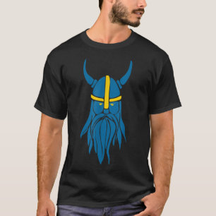 Schweden Viking Helm mit Hörnern Skandinavi T-Shirt