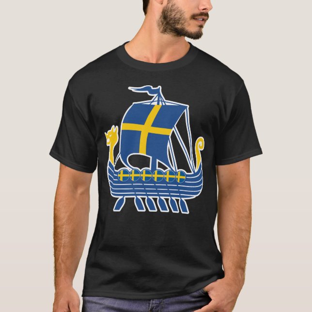 Schweden Viking Ship Gift Valhalla Swedish Viking T-Shirt (Vorderseite)
