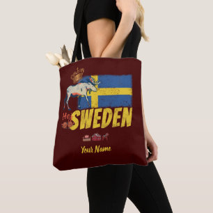 Schweden Vintage Flagge und Elche Souvenir