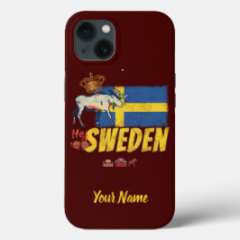 Schweden Vintage Flagge und Elche Souvenir Case-Mate iPhone Hülle