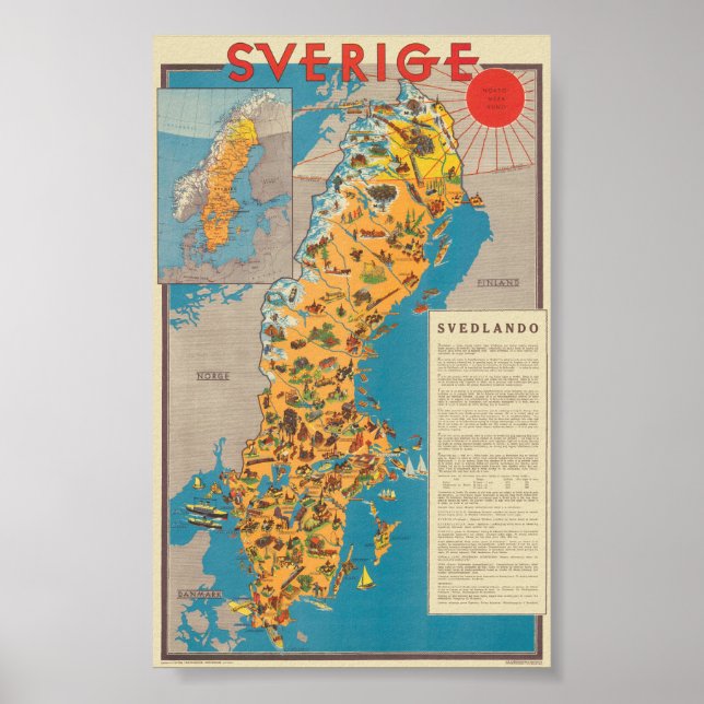 Schweden Vintage Poster 1931 (Vorne)