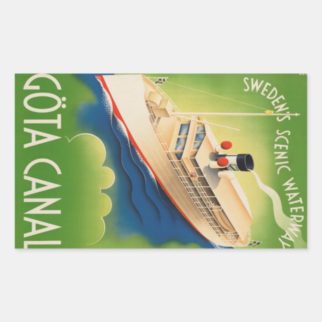 Schweden Vintage Travel Aufkleber (Vorderseite)