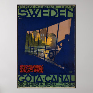 Schweden Vintage Travel Poster Ad Retro Prints