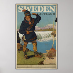 Schweden Vintage Travel Poster Ad Retro Prints