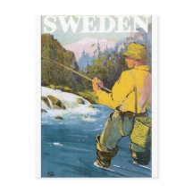 Schweden Vintage Travel Poster