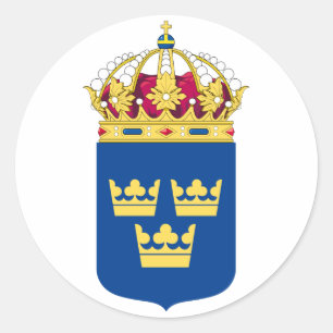 Schweden-Wappen-Aufkleber Runder Aufkleber