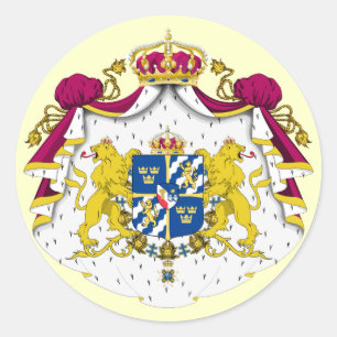Schweden-Wappen-Aufkleber Runder Aufkleber