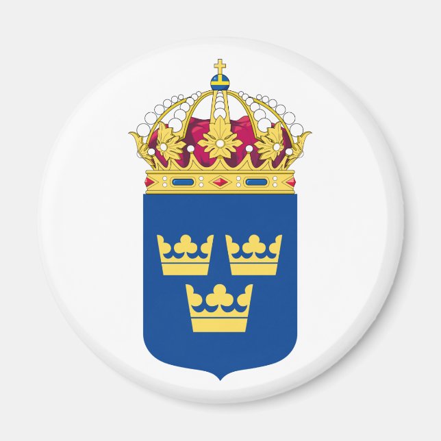 Schweden-Wappen-Magnet Magnet (Vorne)