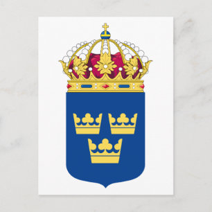 Schweden-Wappen Postkarte