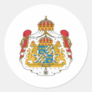 Schweden-Wappen Runder Aufkleber