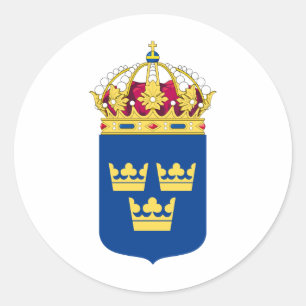 Schweden-Wappen Runder Aufkleber