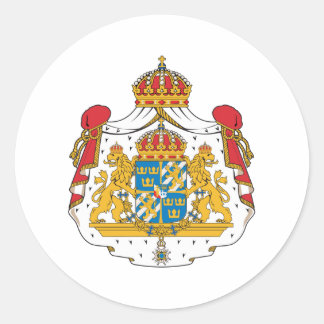 Schweden Wappenschutt Runder Aufkleber