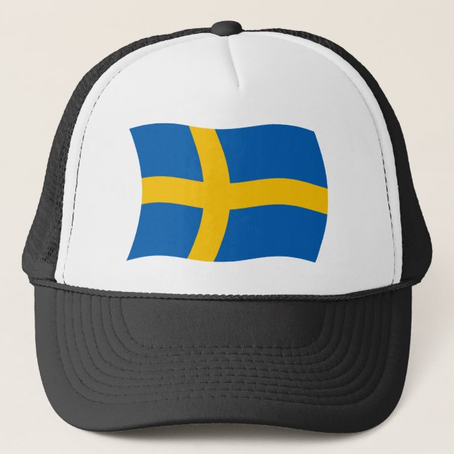 Schwedenflag Truckerkappe (Vorderseite)