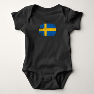 Schwedenflagge Baby Strampler