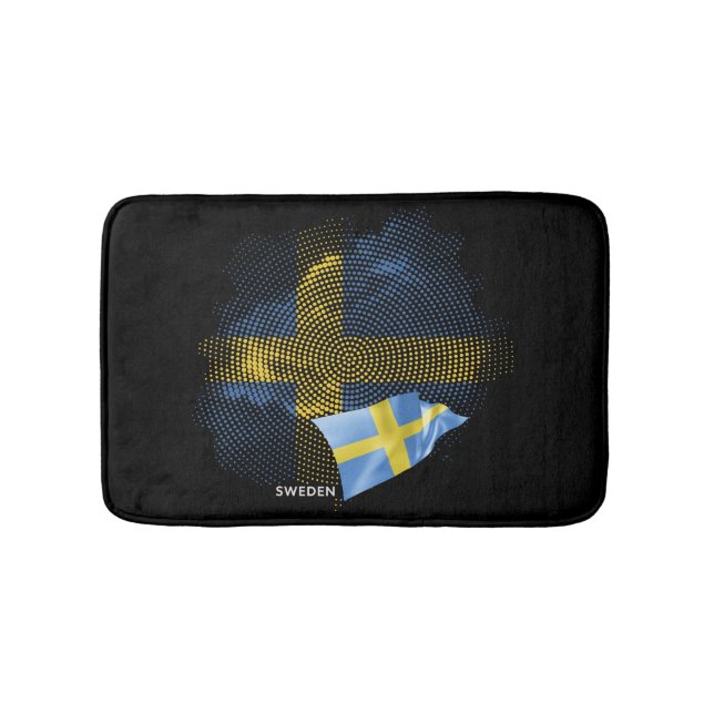 Schwedenflagge Badematte (Vorderseite)