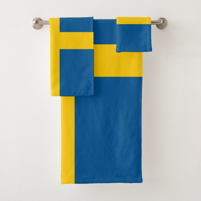 Schwedenflagge Badhandtuch Set (Insitu)