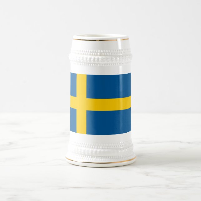 Schwedenflagge Bierglas (Mittel)