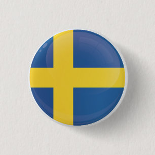 Schwedenflagge Button