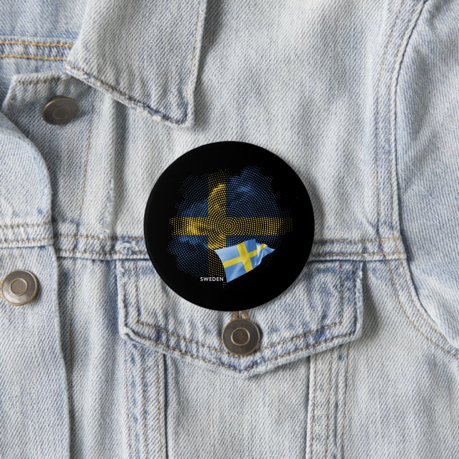 Schwedenflagge Button (Beispiel)