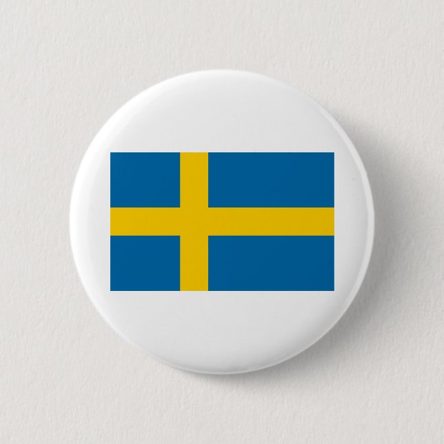 Schwedenflagge Button (Vorderseite)