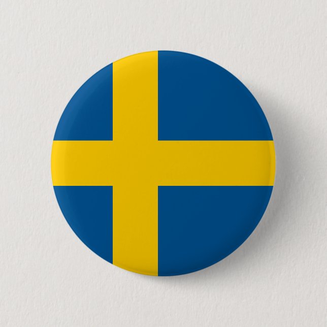 Schwedenflagge Button (Vorderseite)