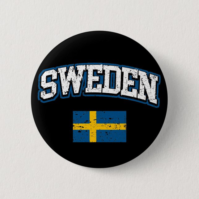 Schwedenflagge Button (Vorderseite)