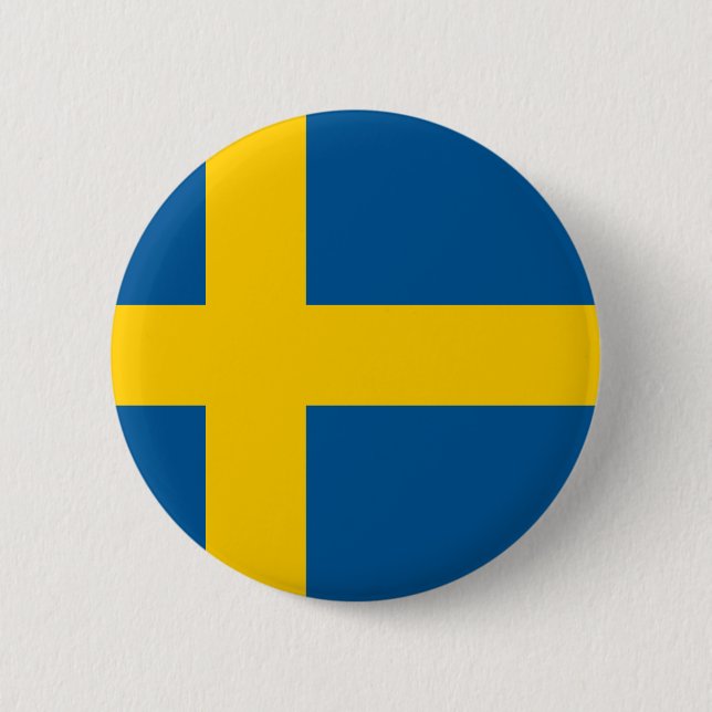 Schwedenflagge Button (Vorderseite)