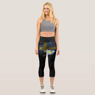 Schwedenflagge Capri Leggings