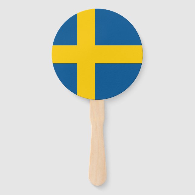 Schwedenflagge Fächer (Vorderseite)