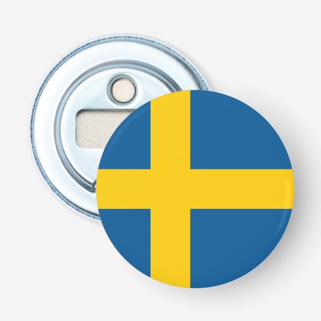 Schwedenflagge Flaschenöffner (Vorderseite)