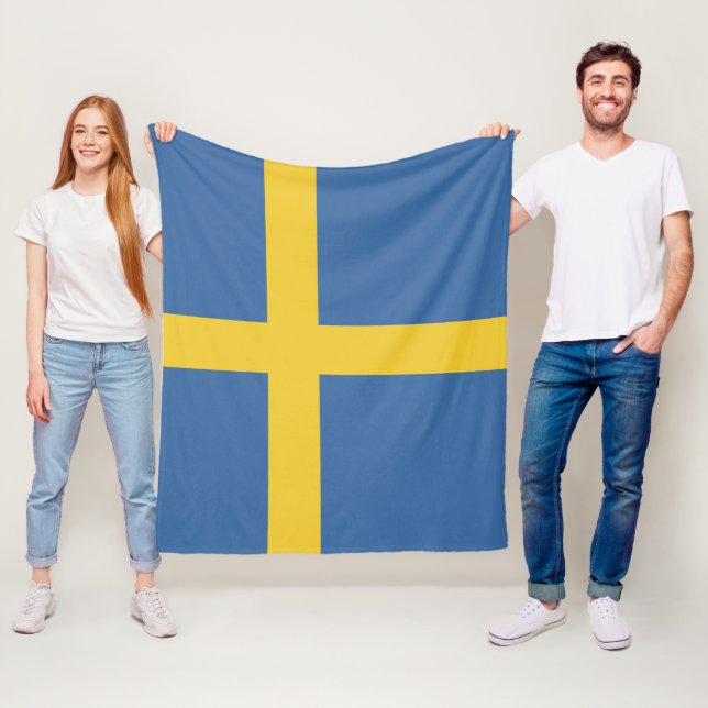 Schwedenflagge Fleecedecke (Beispiel)