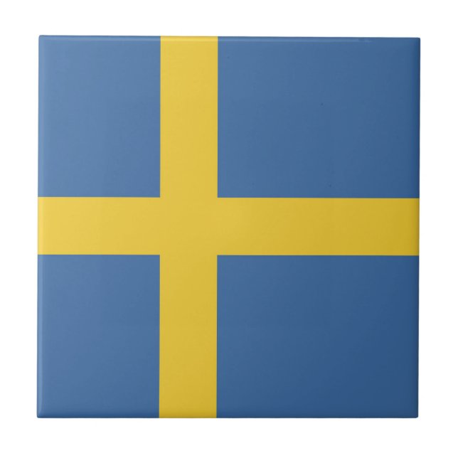 Schwedenflagge Fliese (Vorderseite)