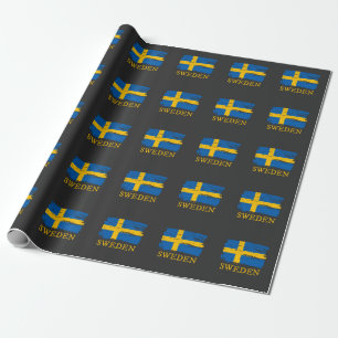 Schwedenflagge Geschenkpapier