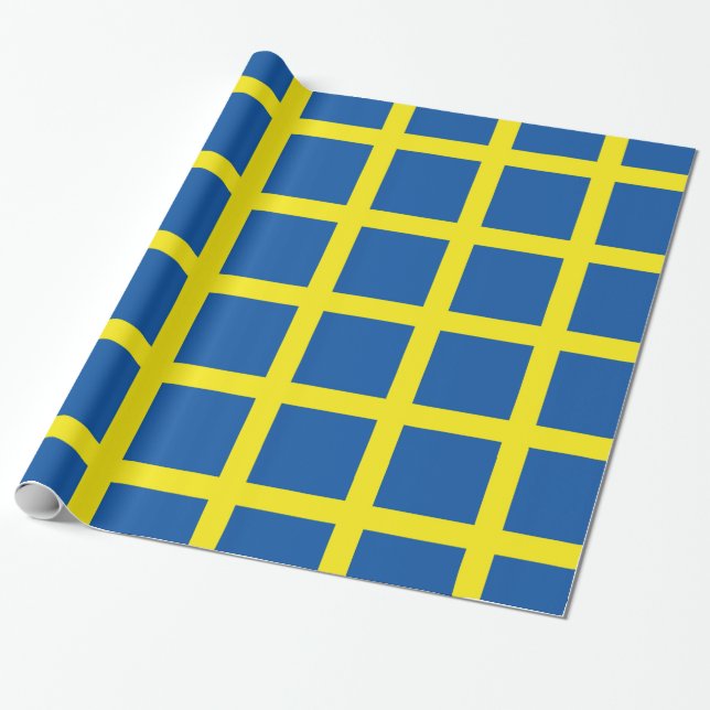 Schwedenflagge Geschenkpapier (Ungerollt)