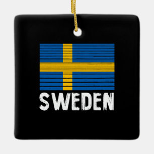 Schwedenflagge Keramikornament
