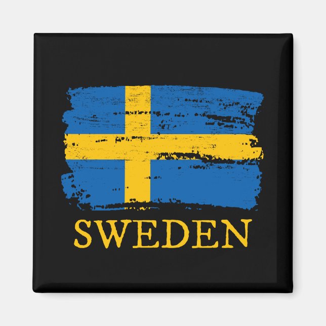 Schwedenflagge Magnet (Vorne)