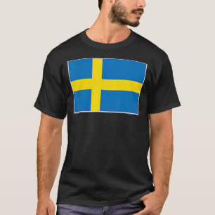 Schwedenflagge mit Vintagen schwedischen Farben T-Shirt