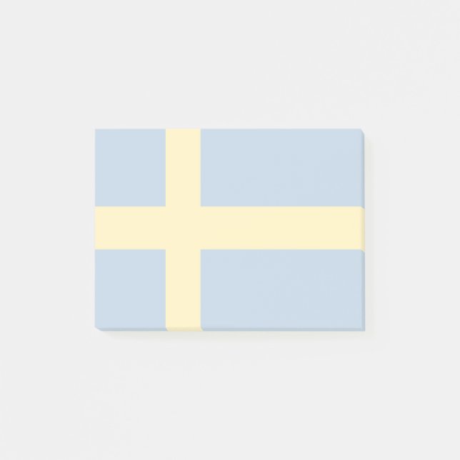 Schwedenflagge Post-it Klebezettel (Vorderseite)