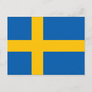 Schwedenflagge Postkarte