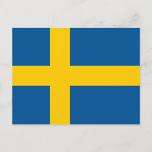 Schwedenflagge Postkarte