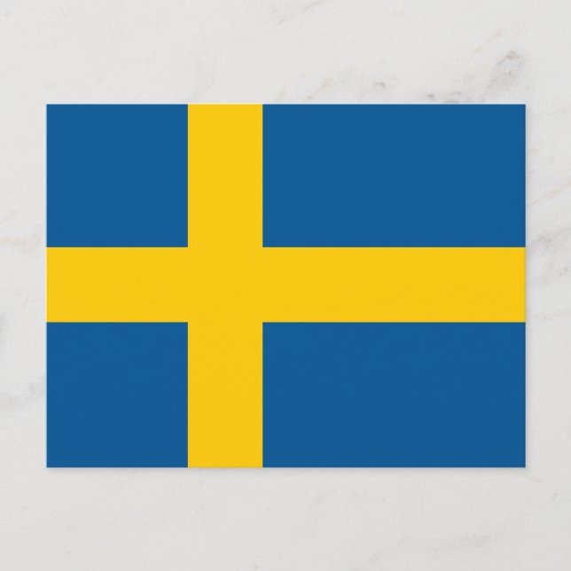 Schwedenflagge Postkarte (Vorderseite)