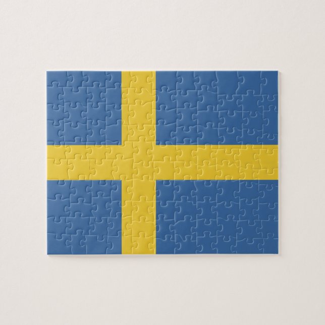 Schwedenflagge Puzzle (Horizontal)