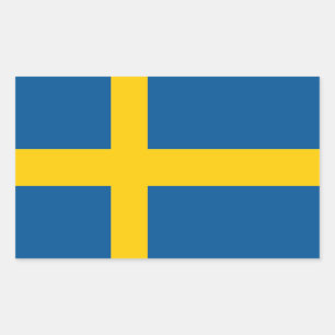 Schwedenflagge Rechteckiger Aufkleber