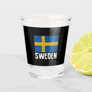 Schwedenflagge Schnapsglas