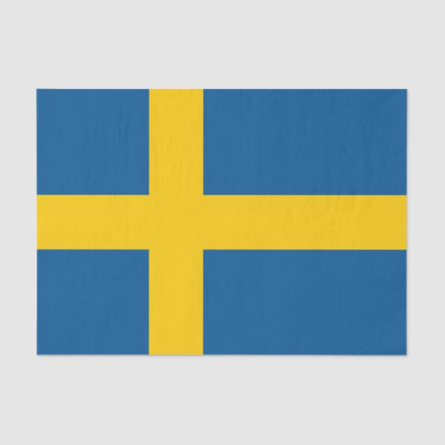 Schwedenflagge Seidenpapier (Vorderseite)