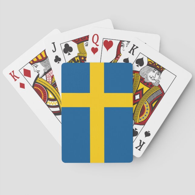 Schwedenflagge Spielkarten (Rückseite)