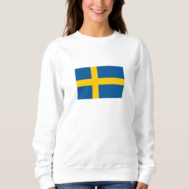 Schwedenflagge Sweatshirt (Vorderseite)